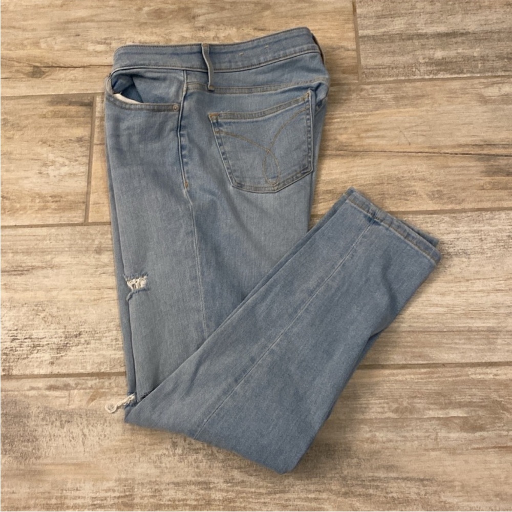 Calvin Klein Light Blue Distressed Jeans